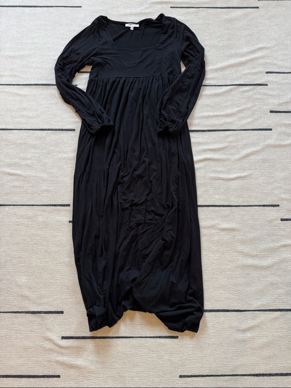 Motherhood Maternity Black Long Sleeve Maxi Dress, Size Small
